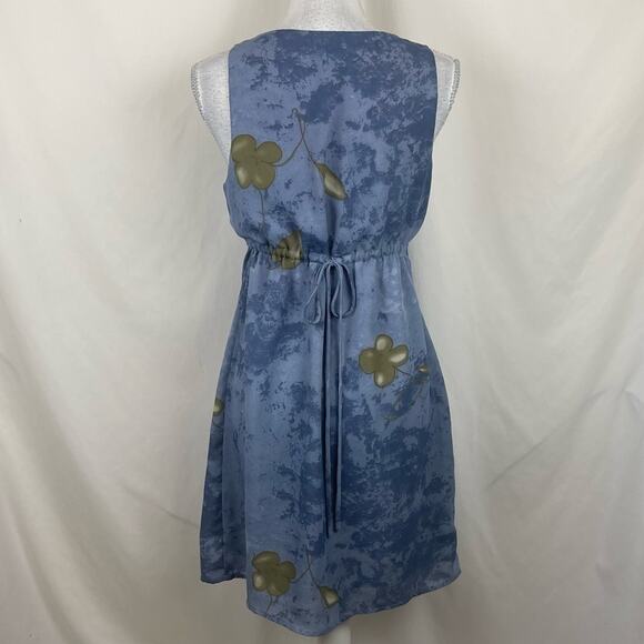 Borcellini Sheer Blue Floral Dress Size 10 - Picture 5 of 13